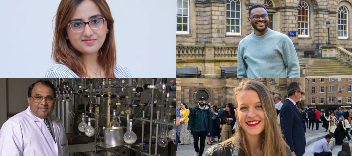 Collage of the four finalists for Being Edinburgh Award 2023