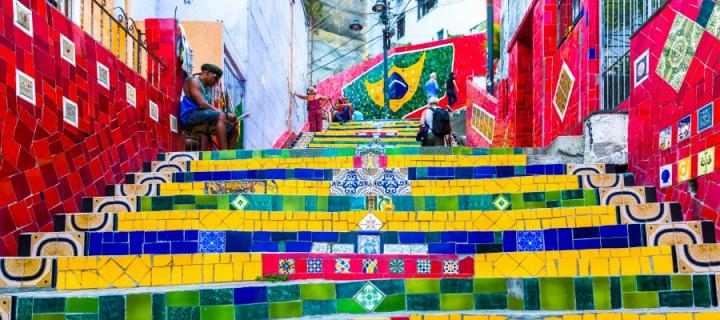 Colourful steps in Brazil
