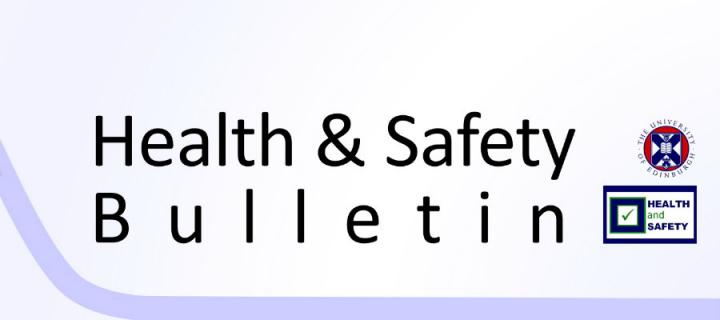 Image of the regular bulletin published by the Health and Safety Department