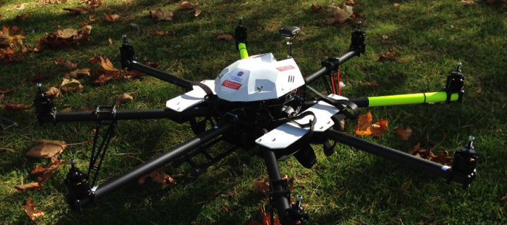 cinestar 8 UAV drone on the ground