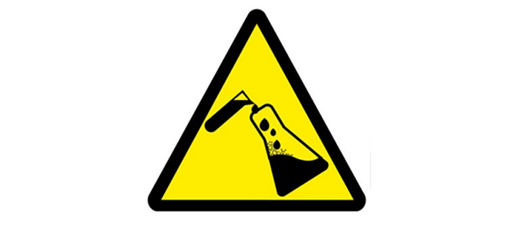 Chemical waste hazard sign