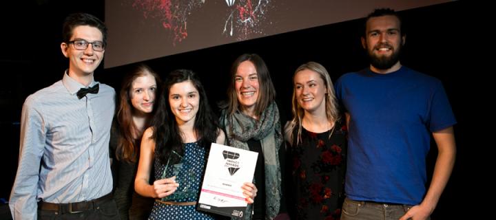 Coding Club members pick up their EUSA Impact Award