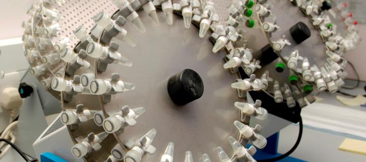 Sample wheel at wellcome trust clinical research facility 