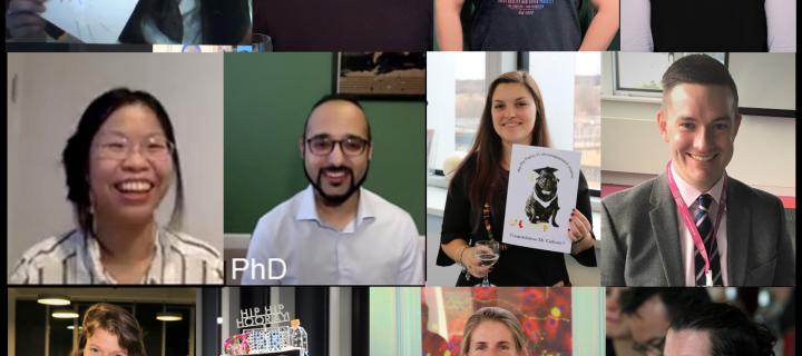 Twelve PhD students who passed their vivas in 2020