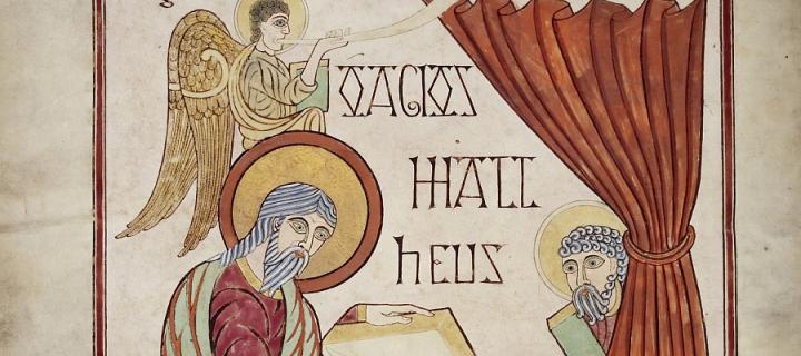 Image of St Matthew taken from the Lindisfarne Gospels