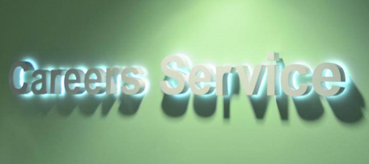 Careers service sign