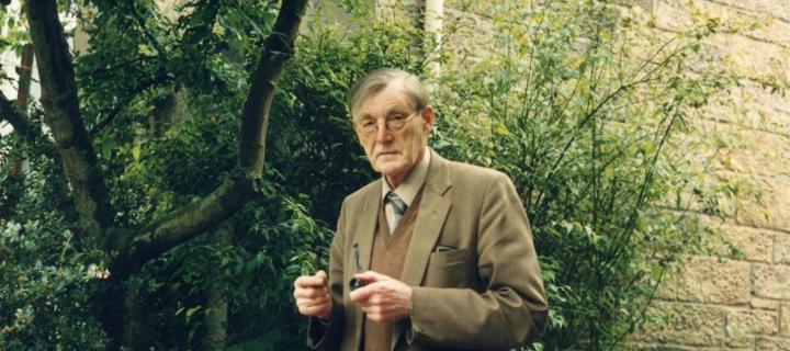 Douglas Falconer in the garden 1988