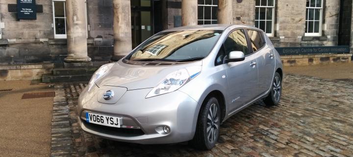 The Security Section is trialling this Nissan Leaf electric vehicle