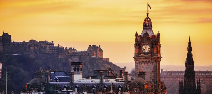 Edinburgh at sunset