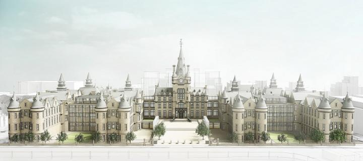 Artist impression of the old Royal Infirmary of Edinburgh, part of which is becoming the Edinburgh Futures Institute