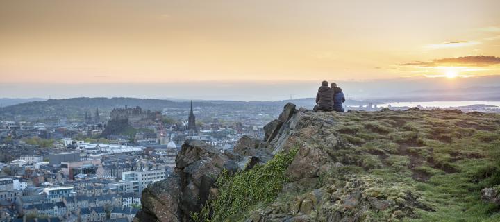 Salisbury Crags overlooking Edinburgh