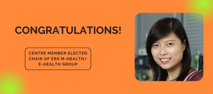 Congratulations! Centre Member elected chair of ERS m-health group