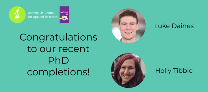 Congratulations to our recent PhD completions! Luke Daines and Holly Tibble