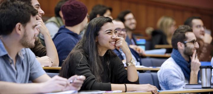 Students listening to a seminar