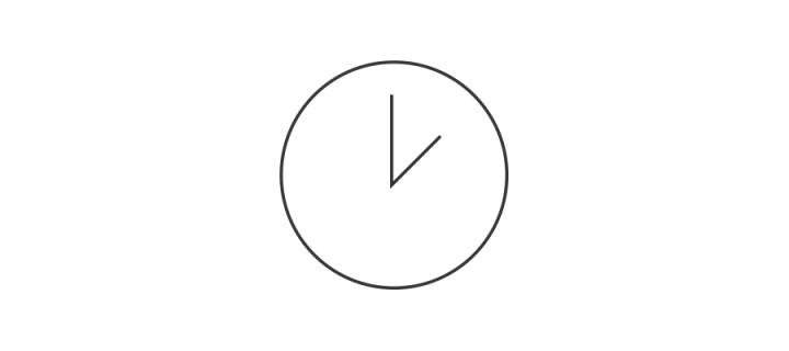 Circle containing a clock
