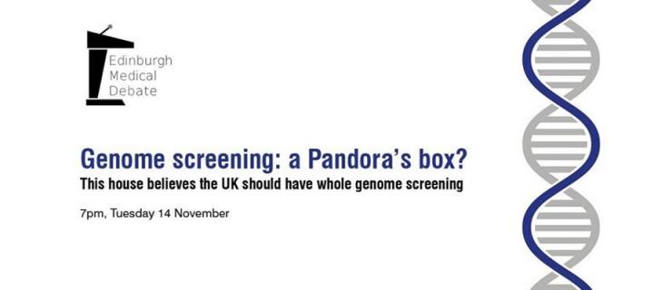 The flyer advertising the genome debate