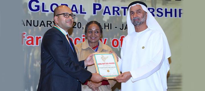 Professor Harish Nair receives the Hind Rattan Award