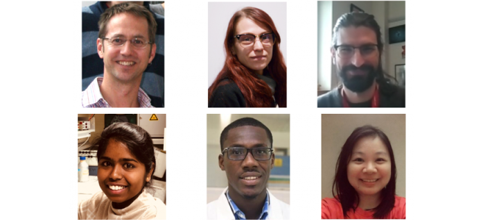 Collage of lab group member photos