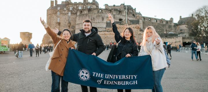 A photo of IFP students visiting Edinburgh Castle 