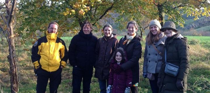 Group participating in the Edinburgh Gaelic Festival's Trees event in 2017 in Holyrood Park