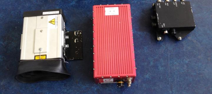 Three equipment parts for a differential GPS system