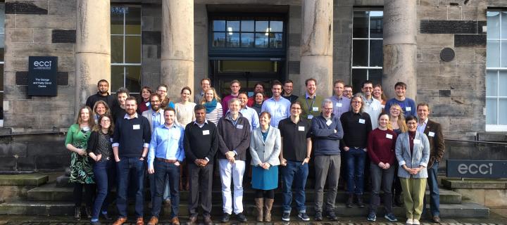Participants from the University of Edinburgh Ocean Decade Discussion Forum gather outside of the ECCI.