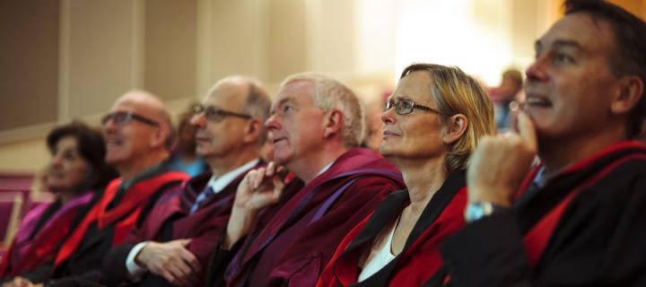 Professors attending an inaugural lecture