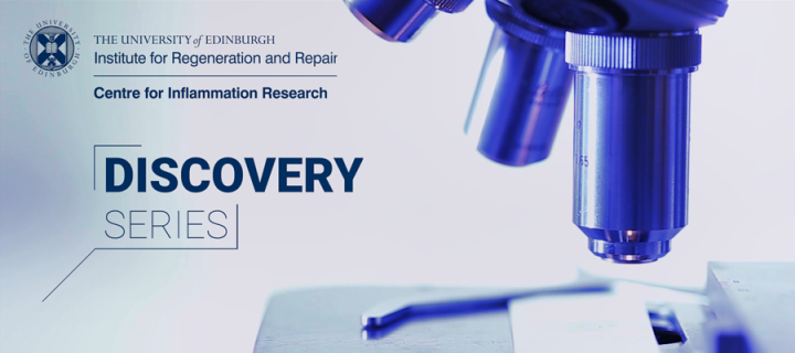 The CIR and Discovery Series logos next to a microscope, tinted blue.
