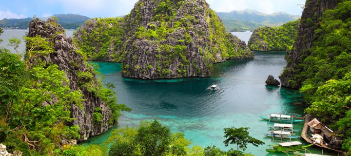 landscape of Coron, Busuanga island, Palawan province, Philippines