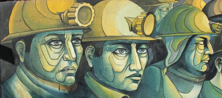 Wall art of the miners 