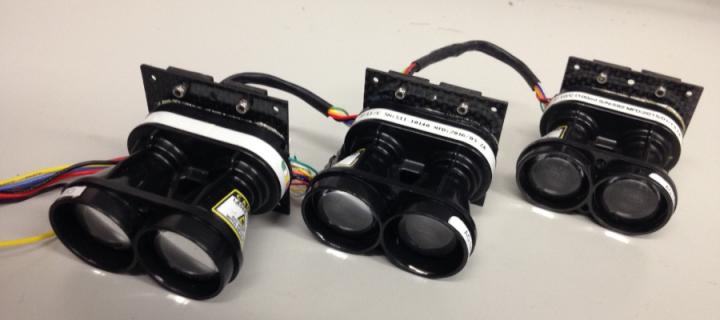 Three laser altimeters in a row