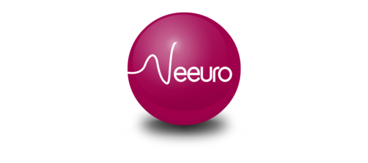 Neeuro written in white on a pink ball