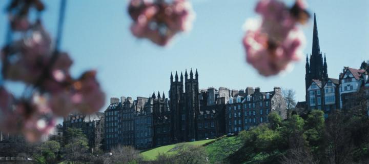 View of New College from Princes Street