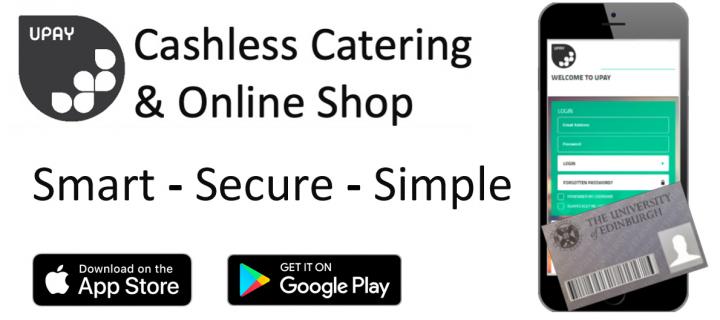cashless catering and online store. Smart, secure and simple. Download on app store or google play. 