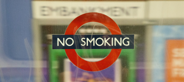 No smoking sign on the London Underground 