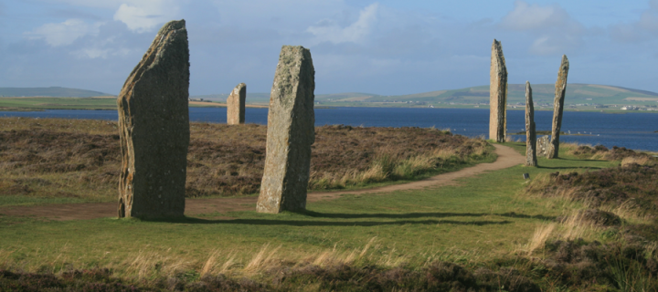 Picture of standing stones on Orkney