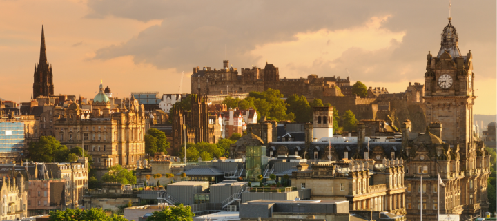 lanscape of Edinburgh city centre