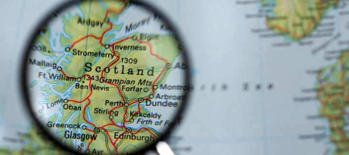 Scotland through magnifying glass