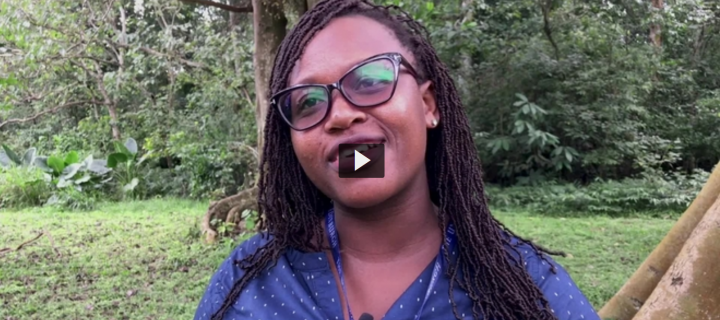 A film still of MSc Global Health and Infectious Diseases student Eleanora Bafour-Agyei