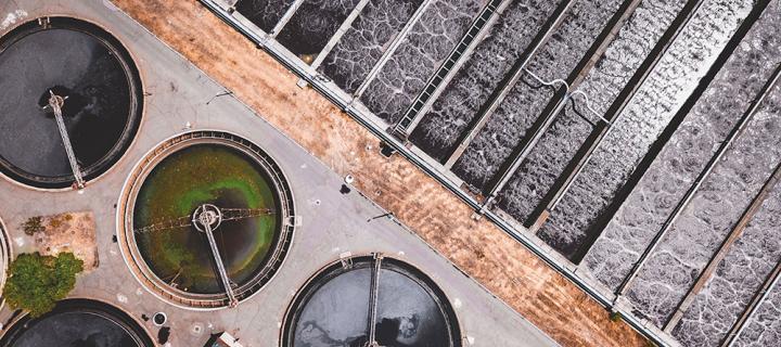 Aerial photograph of Sewage Works