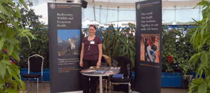 Dr Sharron Ogle at the Global Academy Stand