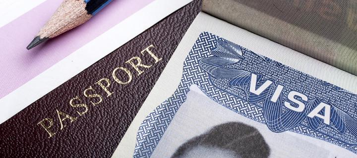 A visa and a passport