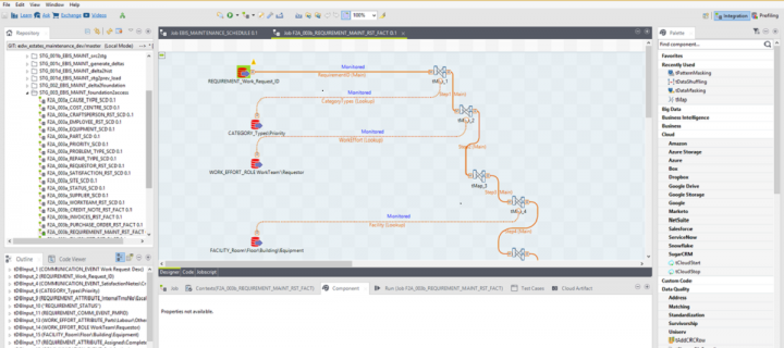 Screenshot of the Talend data integration tool