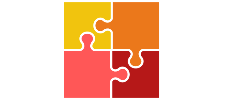 Four jigsaw pieces that fit together