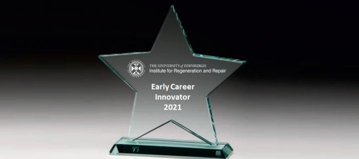 IRR Early Career Innovator 2021 trophy