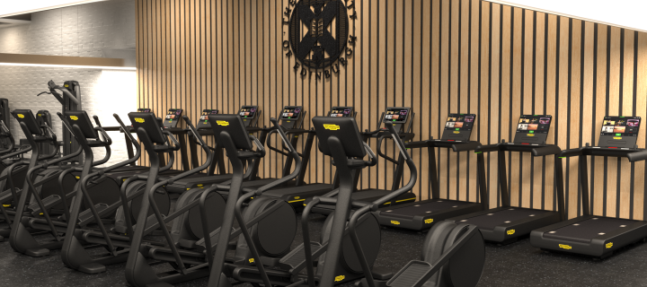 Artist impression of Eric Liddell Gym Layout showing Cardio equipment
