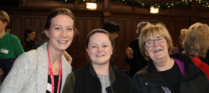 Jess, Emma and Norma at the Usher Christmas Gathering 2018