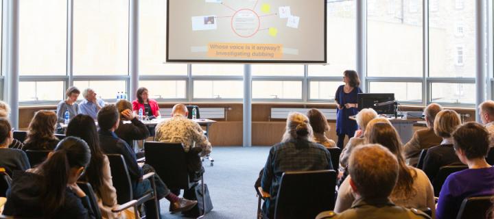 Charlotte Bosseaux presenting at Whose Voice is it Anyway 2015