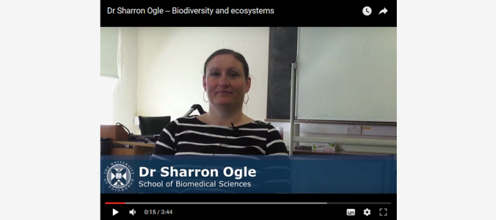 Video still: Dr Sharron Ogle