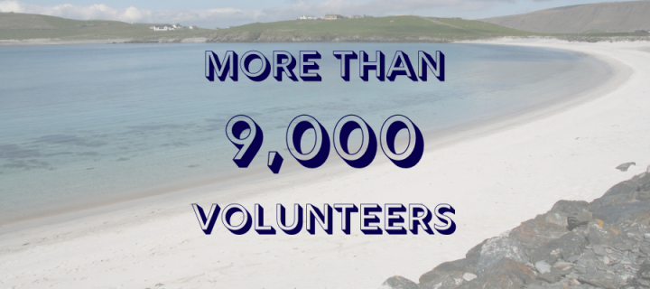 More than 9,000 volunteers